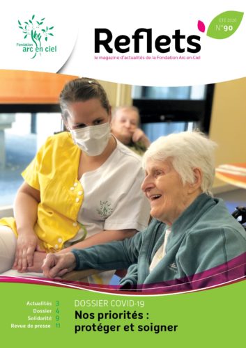 Reflets90_Print_juillet 2020_couvweb couverture du magazine Reflets 90 consacré à la crise du COVID19 : protéger et soigner, nos priorités
